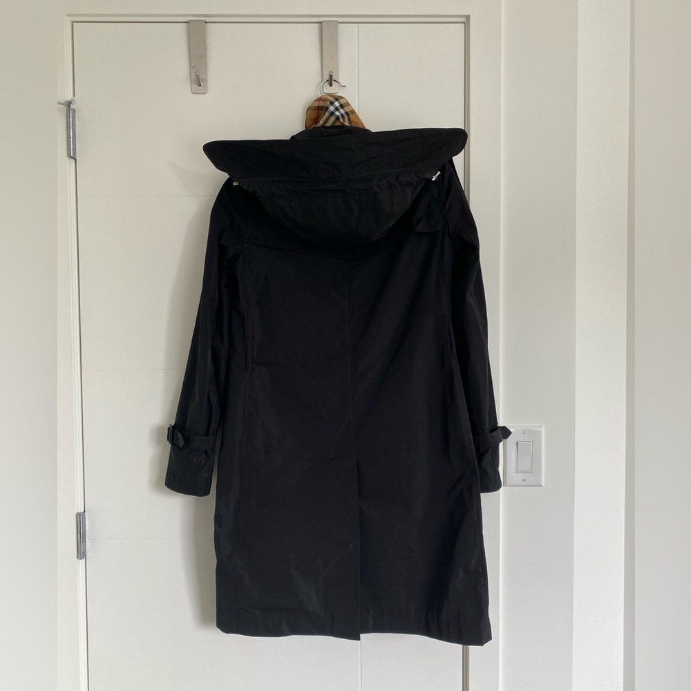 Detachable Hood Taffeta Kensington Burberry Trench Coat - Picture 5 of 8